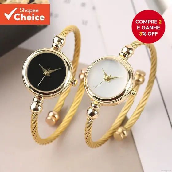 Relógio De Pulso De Quartzo Retrô De Aço Inoxidável Com Pulseira Pequena Para Moda Feminina