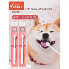 360 ° Escova De Dentes Para Cães , Cabeça Pequena , Cerdas Macias , Cuidados Bucais , Remoção De Tártaro , Pequenos , Fe