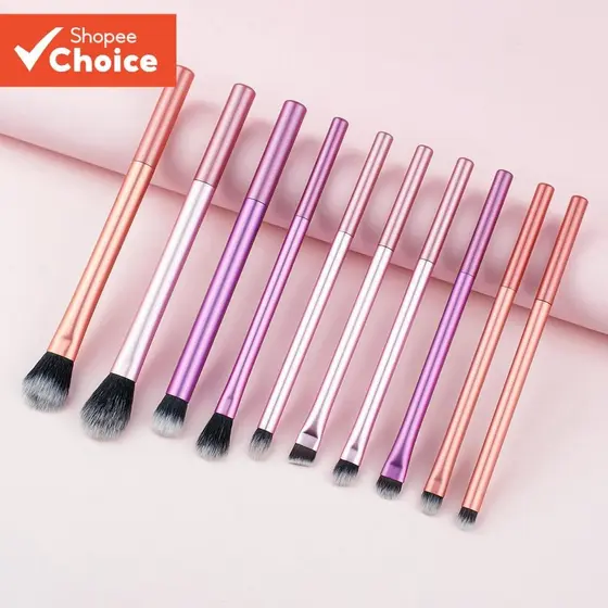 Novo 10 Pçs Pincéis De Maquiagem Dos Olhos Conjunto Multi-Função Preciso Portátil Sombra Delineador