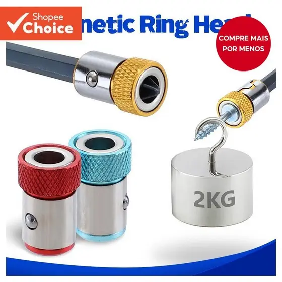 Um Conjunto De Bits De Chave De Fenda Magnética De 6.35 Mm , Ferramentas Sextavadas Antiderrapantes De Liga S2 1-3 Peças