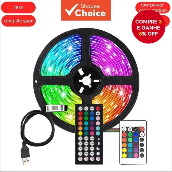 Luzes De Tira led Usb 5050 rgb 16 Cores Mudando Controle Remoto De Aplicativo Para Quarto Sala De Estar TV Cozinha Decor