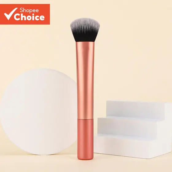 Pincel De Maquiagem Para Blush De Cabelo De Fibra Laranja Todos Os Tipos De Pele , Ferramenta De Beleza De 1 Unidade