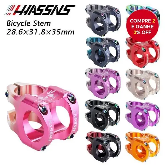 Haste MTB HASSNS 35mm-Riser De Guiador Em Liga De Alumínio De 31.8 Mm Para Bicicletas De Montanha/Estradas