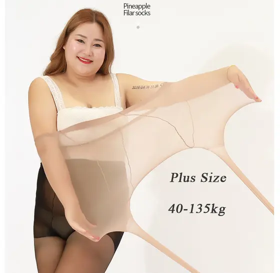 Hope Plus Size Mulheres Nylon Meia-Calça Resistente A Rasgos Respirável Calças De Cintura Alta