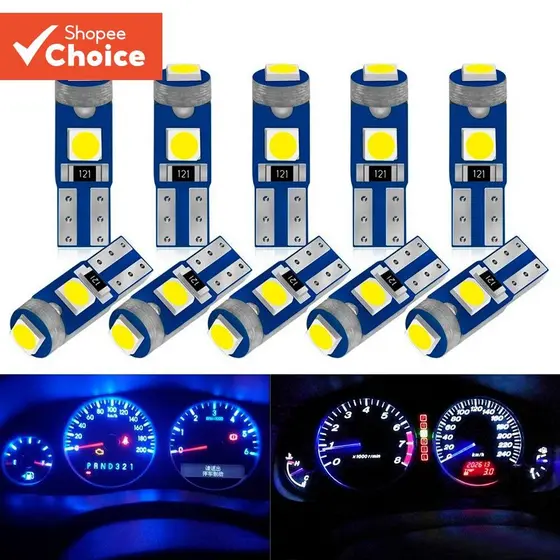 10 Peças T5 W3W , W1 , 2W , 3030 Painel De Lâmpada LED Para Carro , Luz
