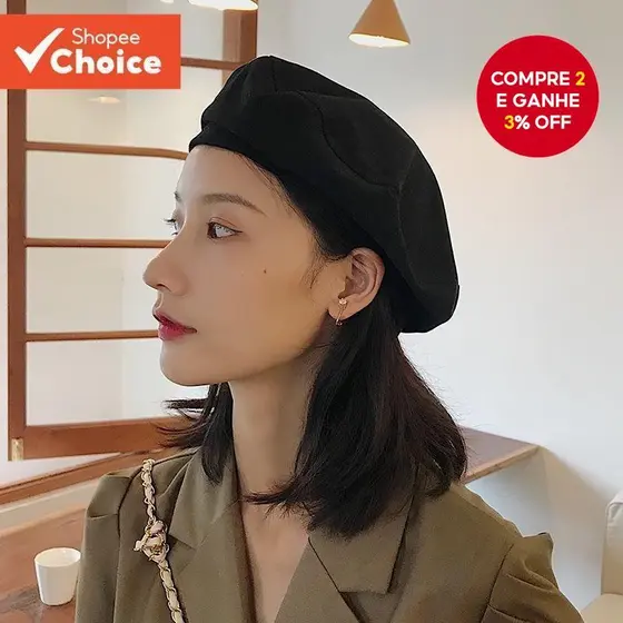 Chapéu De Boina Feminino Retro Mulher Elegante De Algodão Macio Respirável Boné Breton Casual Ladies Arter Hats