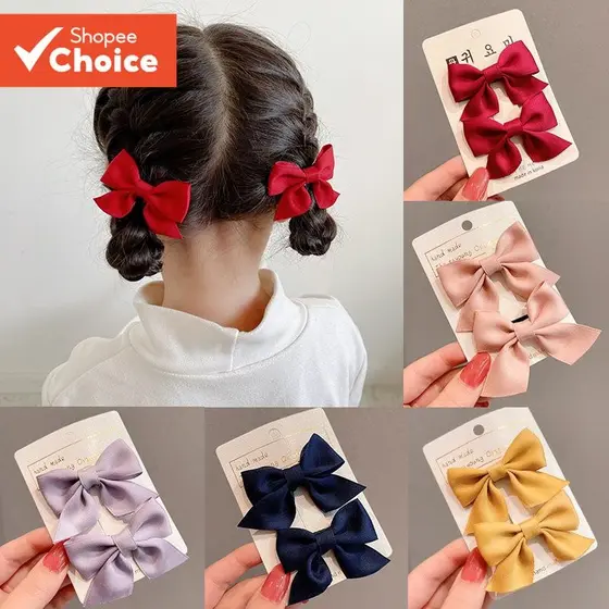 Grampos De Cabelo Com Laço Fofo Para Bebês Meninas Acessórios Laterais Conjunto De Pacote De