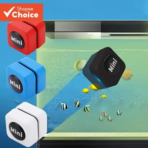 Mini escova magnética de algas para limpeza de vidro/acrílico para tanque de peixes e ferramenta de limpeza de aquário