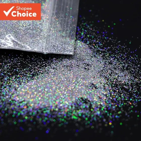 10g 0.2mm Laser Glitter Nail Art Pó Para Unhas De Gel Design DIY