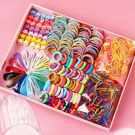Conjunto De Gravata De Cabelo Colorida Para Meninas | Acessórios Bebê Unicorn & Star Bow , Ideais Presentear (Sem Caixa