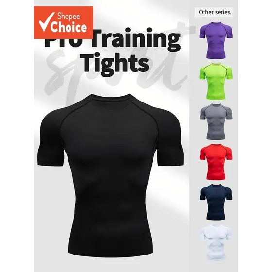 Camisa De Compressão Sólida Elegante Masculina De Alta Elasticidade Respirável Para Caminhadas Ciclismo Ao Ar Livre Apti
