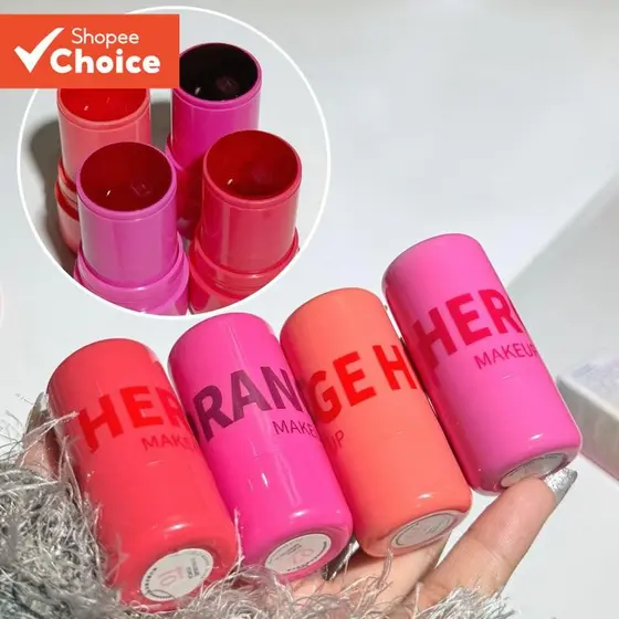HR634 Jelly Blush Stick : Quatro Cores , Dupla Finalidade Para Lábios E Bochechas
