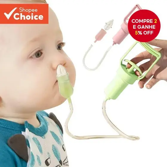 Aspirador nasal manual para bebês, limpa-nariz para recém-nascidos, previne mucosidade e congestão nasal.