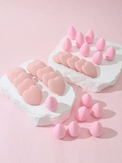 Mini Puffs De Dedo Ultramacios 30 Peças , Corretivo Preciso Sob O Nariz Dos Olhos , Armazenamento Portátil Multicolorido