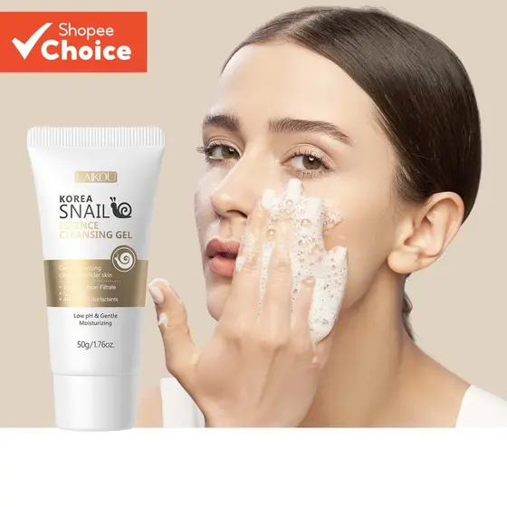LAIKOU KOREA Snail Essence Gel De Limpeza Hidratante De Baixo pH E Tom De Pele À Noite Antienvelhecimento 50g 100 Peças