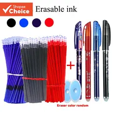 Conjunto De Canetas De Gel Apagáveis WriteEase 33 Unidades-Mágicas De Ponta De Bala De 0.5 Mm Com Borrachas Para Uso Esc