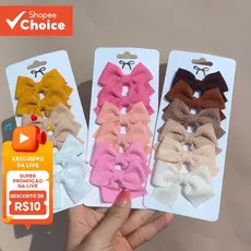 Grampos De Cabelo Com Laço Fofo Para Bebês | Estampados Frescos , Acessórios Ideais Meninas