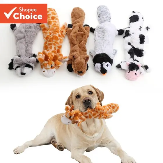 Animal Shape Pet Plush com função de vazamento Dog Toy com latido BB Molar Pet Supplies resistentes à mordida