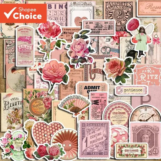 Retro Noggs Adesivos 50 Pçs Para Garrafa De Água Washi Scrapbooking Material Escolar À Prova Dwaterproof Bonito Artes Ar