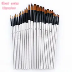 Conjunto De Pincéis De Arte , Pincel Pontiagudo E Fino Para Kit De Pintura A Óleo Em Aquarela Acrílico , Detalhes Finos