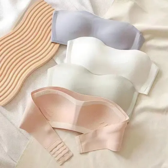 Sutiã Invisível Sem Alças-Bralette Aro Costura Para Adolescentes | Nude/Preto/Azul