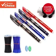 25 Pçs/Set Caneta Gel Apagável Recarga 0.38mm Tinta Azul Preta Para Estudante Escola Escritório Escrita Papelaria