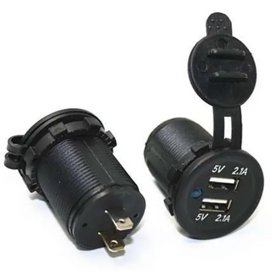 Porta USB Dupla 3.1A Carregador De Carro Com Abertura LED Modificado Motorhome/yacht 12-24V universal