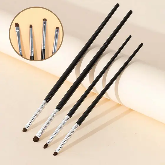 Pincéis Para Os Olhos , Pacote Com 4 Sombra De Cabelo De Animais , Perfeitos Datas E Festas