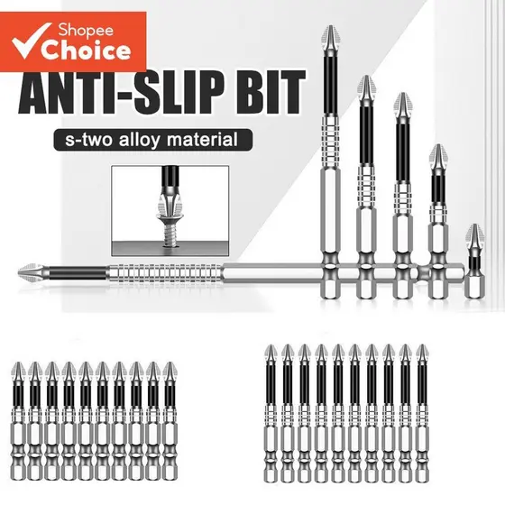 Um Conjunto De 6 Peças De Bits De Chave De Fenda Magnética , Antiderrapante , Resistente Ao Impacto , À Prova D'água Par