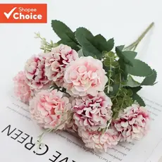 Buquê De Bola De Flor De Crisântemo De Hortênsia Artificial Para Decoração De Casamento Em Hotel Doméstico
