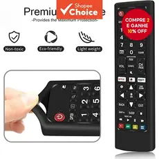 Capa de Controle Remoto em Silicone Macio Brilhante para LG Série AKB, Durável, Antiderrapante e à Prova de Quedas,