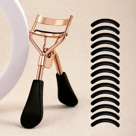 Modelador De Cílios Portátil Com Cinquenta Almofadas De Silicone , Aço Inoxidável , De Longa Duração E Estável