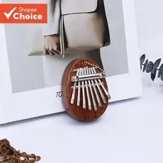 8 Teclas kalimba mini Polegar Piano Acústico Dedo Instrumento Musical Sapele Wood