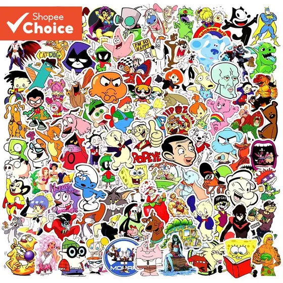 Adesivos De Vinil Retrô De Desenho Animado , 90 Peças , Animais Fofos , À Prova D'água , Laptop , Para Escola Personaliz
