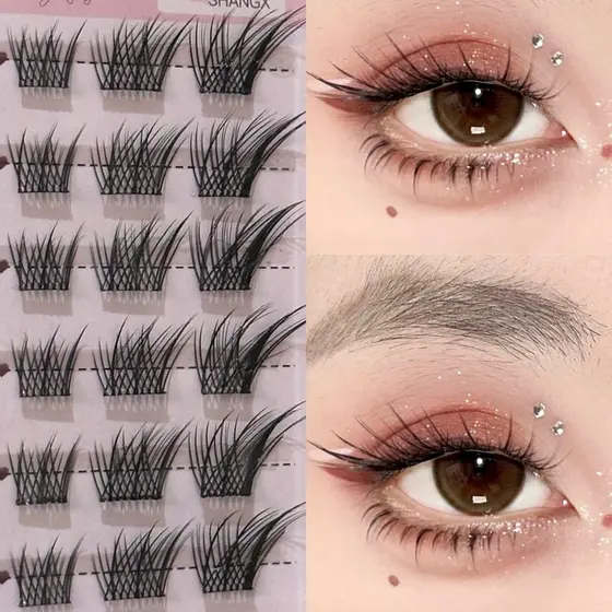 MIXIAOHE Cílios Postiços Cool Fox Series Su Daji Único Cluster Eye Tail Versão Estendida