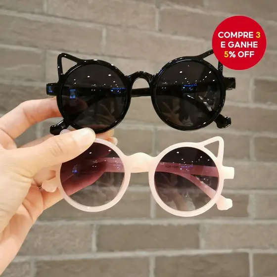 Óculos De Sol Com Orelha De Gato Fofos Para Bebês Meninas Moda Elegante Meninos Decoração De Festa