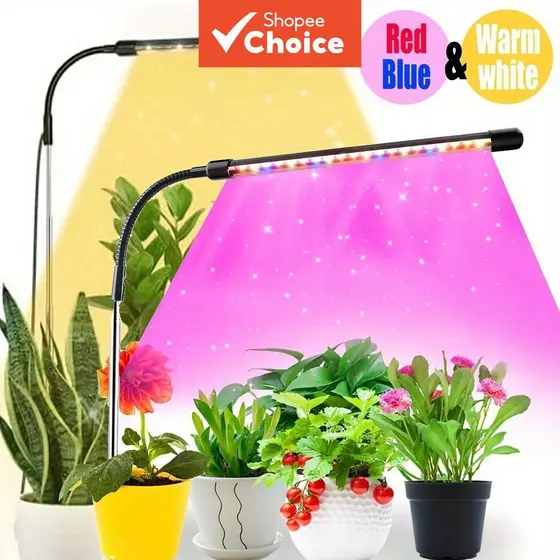 Luminária de mesa para plantas de interior, lâmpada de crescimento, altura ajustável USB, troca de 3 cores,