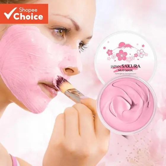 LAIKOU Sakura Máscara De Lama Limpeza Profunda Clareamento Remover Cravo Argila Anti-Acne 90g