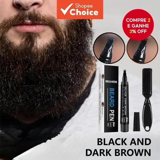 Kit De Caneta De Enchimento De Barba À Prova D'água Para Homens , Modelagem E Conjunto De Preparação Realce De Pelos Fac
