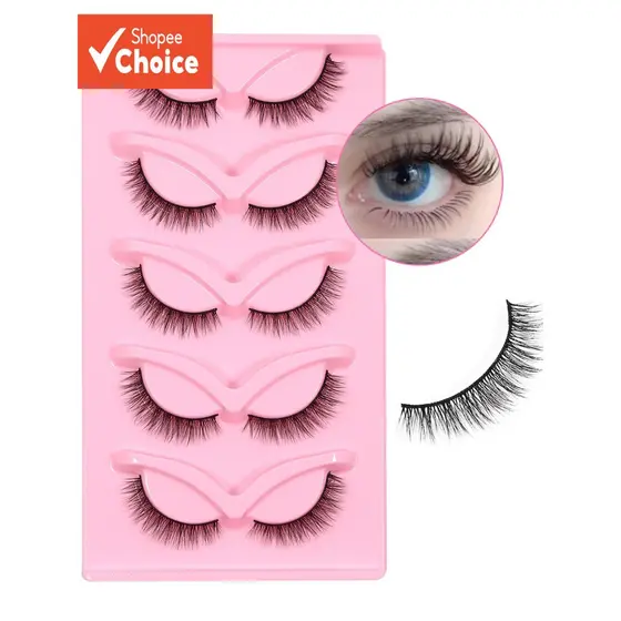 5 Pares Milai-YJ-X085 Cílios 15mm 3D-Curl Fofos Naturais Extensão Longa Feita À Mão Falsos