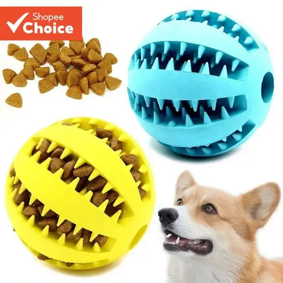 Brinquedos de Borracha Natural Extra Resistente para Cães de Estimação Limpeza Dental 5cm