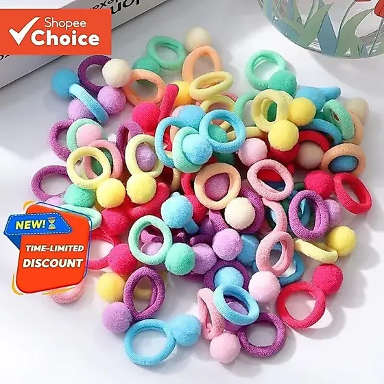 Bola De Pelúcia Crianças Laço De Cabelo Para Meninas Macio Elástico Sem Emaranhado Hairbands Acessórios O Conjunto Cores