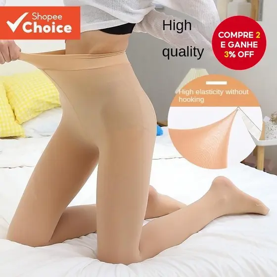 50d Grosso Anti-Gancho Meia-Calça Feminina Meias De Seda Gelo Durável Suave Snag Resistente Primavera Verão