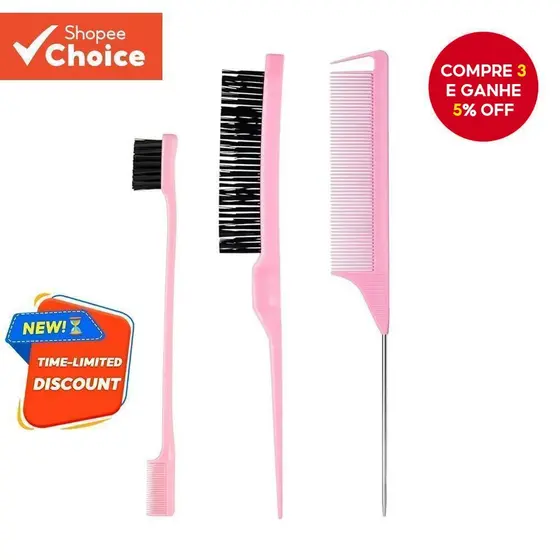 Conjunto De Pente De Estilo Inclui Cauda Pontiaguda , Escova De Provocação , Ferramenta De Trança De Cabelo , Design Pro
