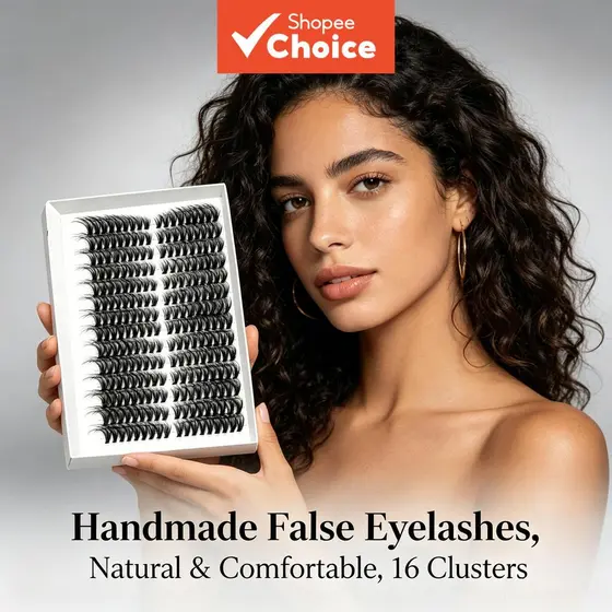Cílios Postiços Para Maquiador Fox Eye Effect Segmentados De Cluster Único Tampas Inchadas