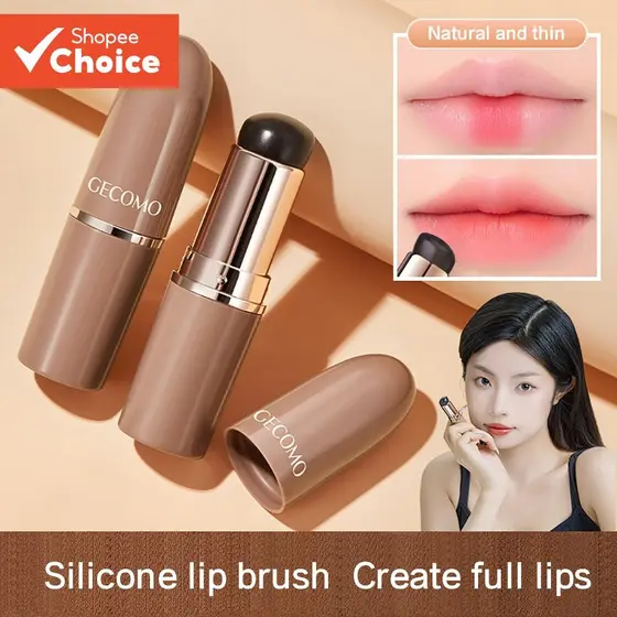 Escova Labial De Silicone GECOMO Portátil Para Aplicação E Higiene Da Cor