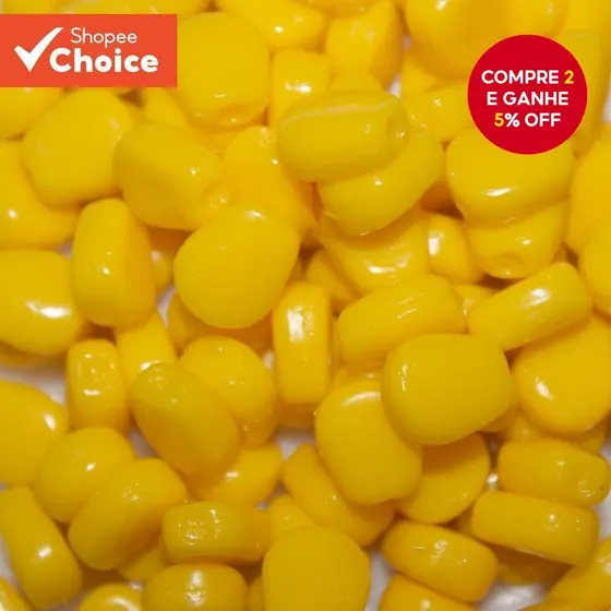 100 Peças Iscas Macias Com Sabor De Milho De Silicone De Pesca De Carpa De Plástico Artificial De Afundamento Lento