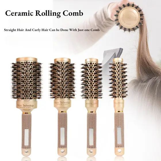 Pente Redondo De Cabeleireiro Wanmei-Barril Térmico , Ferramenta Antiestática Para Modelagem De Cabelo , Vários Tamanhos