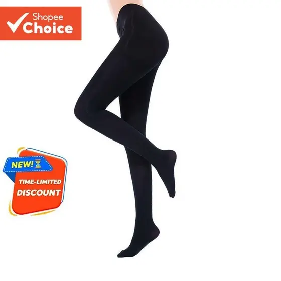 Meia-Calça Preta Feminina – Tamanho Único , Meias Anti-Snag E Controle De Barriga Para Uso Diário
