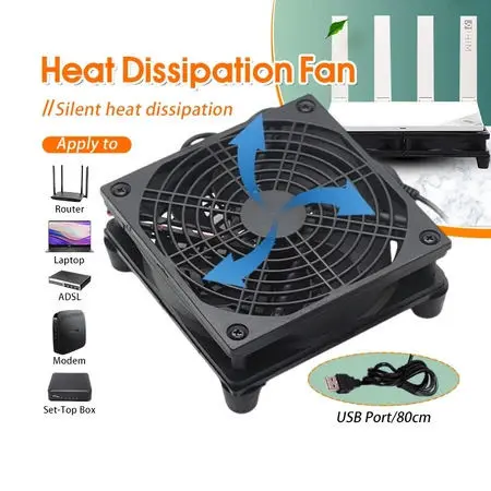 Ventilador USB 1800RPM Para Conjunto De Roteador Top Box TV Desktop Computador PC Resfriamento WiFi